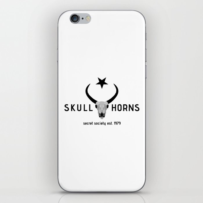 Skull and Horns B/W iPhone Skin