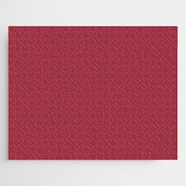 RADISH RED solid color. Dark red modern abstract pattern  Jigsaw Puzzle