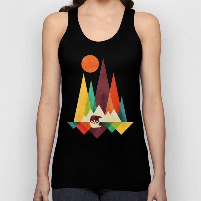 Bear In Whimsical Wild Unisex Tanktop Bear In Whimsical Wild Unisex Tanktop