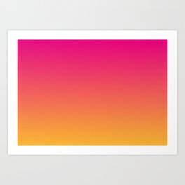 Ombre | Color Gradients | Gradient | Two Tone | Pink | Orange | Art Print