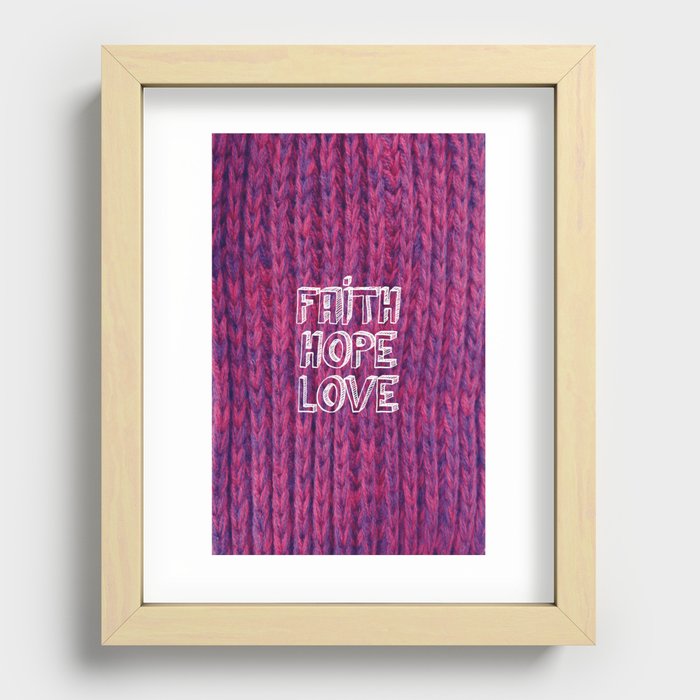Winter warm sweater Recessed Framed Print