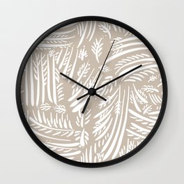 Organic Hand Drawn Foliage Wall Clock