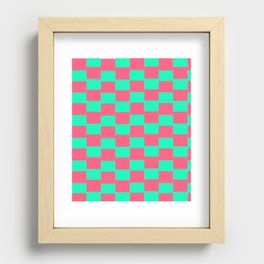 5  Abstract Grid Checkered 220718 Valourine Design  Recessed Framed Print