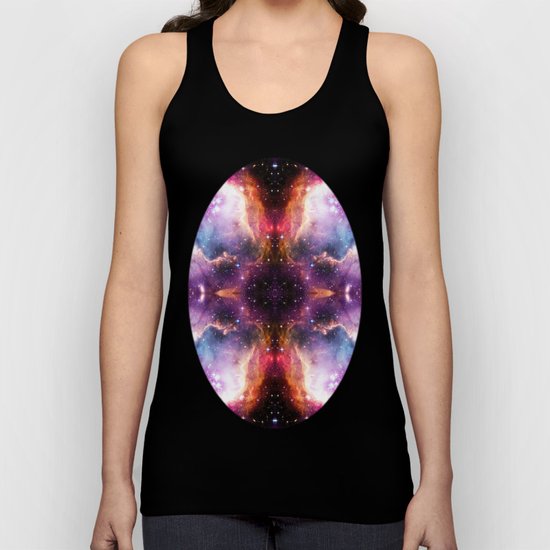 Purple Nebula Clouds Unisex Tank Top
