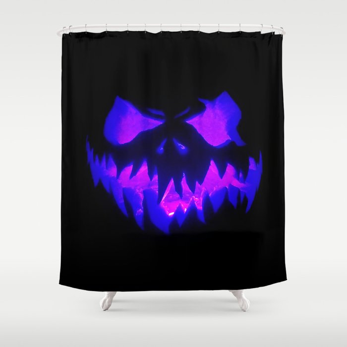 Blue Demon Nightmare Shower Curtain