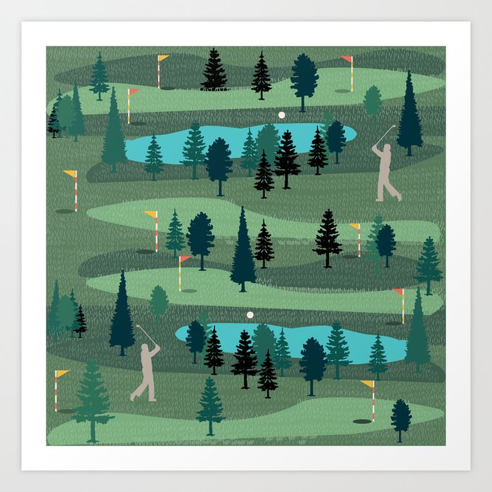 Golf Day Out Art Print
