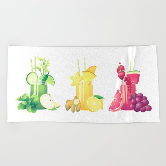 Juices Galore Beach Towel