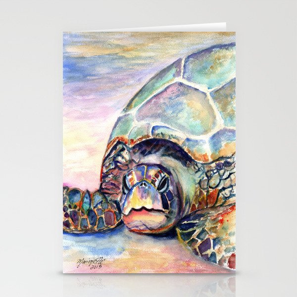 Turtle at Poipu Beach Stationery Cards