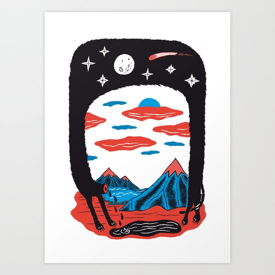 Day of The Headless Cat Art Print