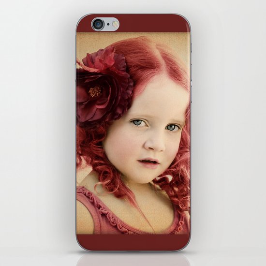 Mila as a Vintage Rose iPhone Skin