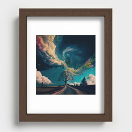 Wall Art - Mighty clouds abstract digital Recessed Framed Print