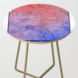 London city map in watercolor Side Table