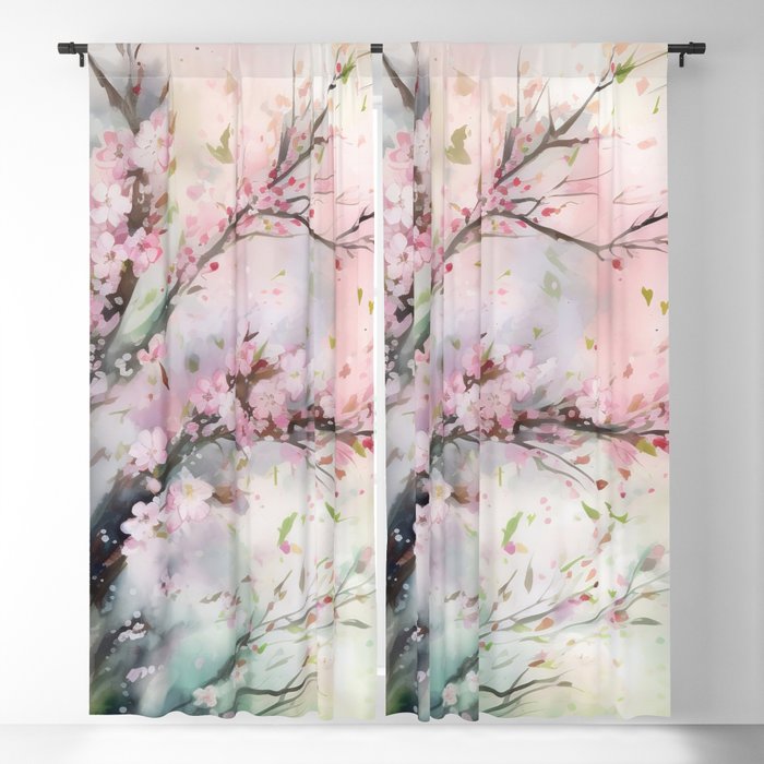 Dreamy Cherry Blossom 1 Blackout Curtain