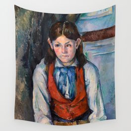 Paul Cezanne - Boy in the Red Vest #2 Wall Tapestry