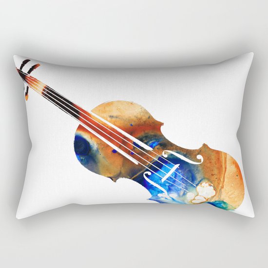 Violin Art By Sharon Cummings Rectangular Pillow