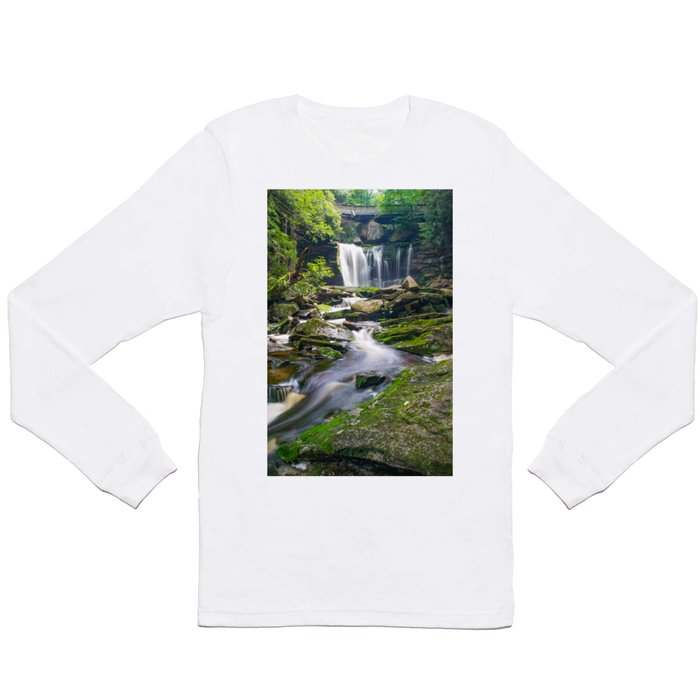 Blackwater Falls State Park Waterfall Print Long Sleeve T Shirt