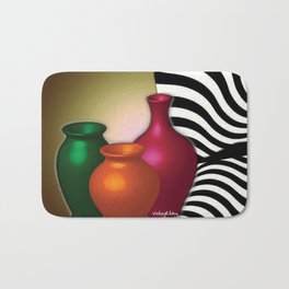 BEER SHEBA Bath Mat | Color, Zebraprint, Painting, Black And White, Abstract, Pop Art, Pattern, Digital 