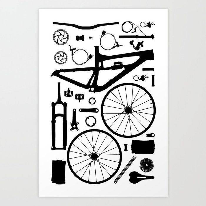 bicycle parts vector