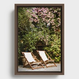 Garden chairs in Italy - Italy art - Framed photo - Garden Framed Canvas