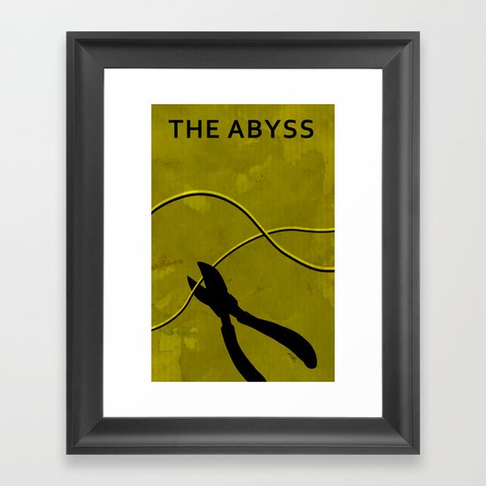 The Abyss Minimal Movie Poster (One Way Trip) Framed Art Print