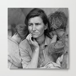 Migrant Mother by Dorothea Lange - The Great Depression Photo Metal Print | Vintagephoto, Greatdepression, Mothersday, Blackandwhite, Mom, Motherhood, History, Motherandchild, Historic, Migrantmother 