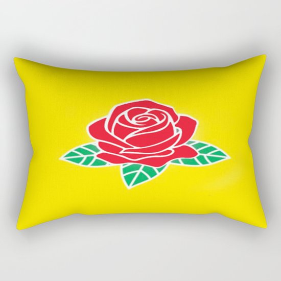 Red Rose Rectangular Pillow