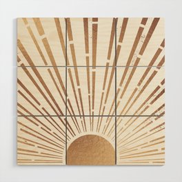 Sun Shines Inside you-Gold Edition Wood Wall Art