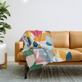 Abstract Floral No.1 Throw Blanket