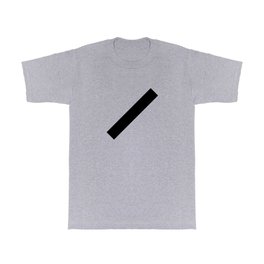 Black bar slanted rectangle — Modern minimal geometric art — Contemporary abstract minimalist design T Shirt