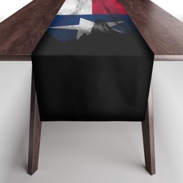 Texas state flag brush stroke, Texas flag background Table Runner