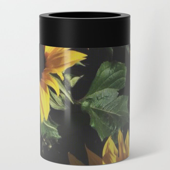 Vintage Sunflowers Can Cooler