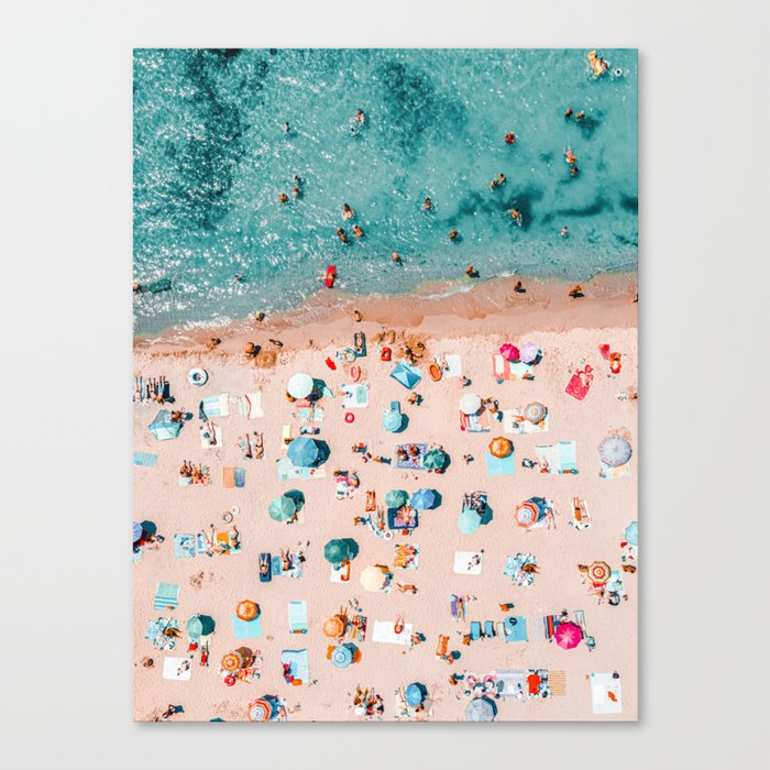 Aerial Ocean Print, Pastel Colors Beach, Sea Beach Print, Coastal Print, Beach Photography, Aerial Beach Print, Bondi Beach Print, Art Print Canvas Print