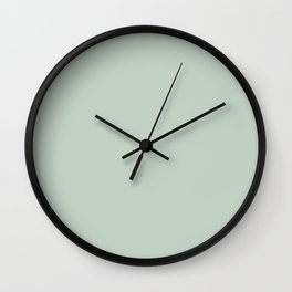 Pale Green Solid Color C1D1C4 - 2024 Shades - Minimal - Popular - One Hue Wall Clock