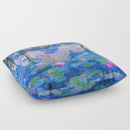 Water Lilies Claude Monet Restored Floor Pillow