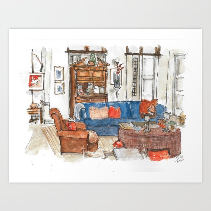 Will and Grace - Will Truman's Apartment Art Print