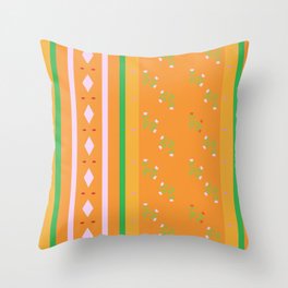 Modern Flower Geometric Pattern Art 01 Throw Pillow