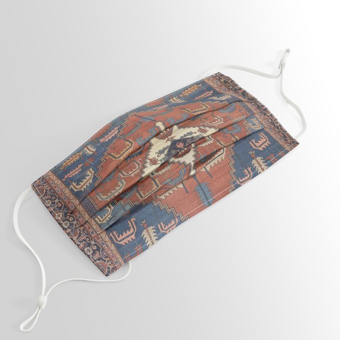 Antique Persian Rug Print, Vintage Backshaiesh Kilim Carpet Print Face Mask