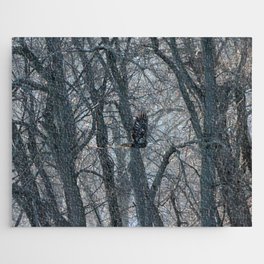 Bald Eagle bring supplies to nest Jigsaw Puzzle