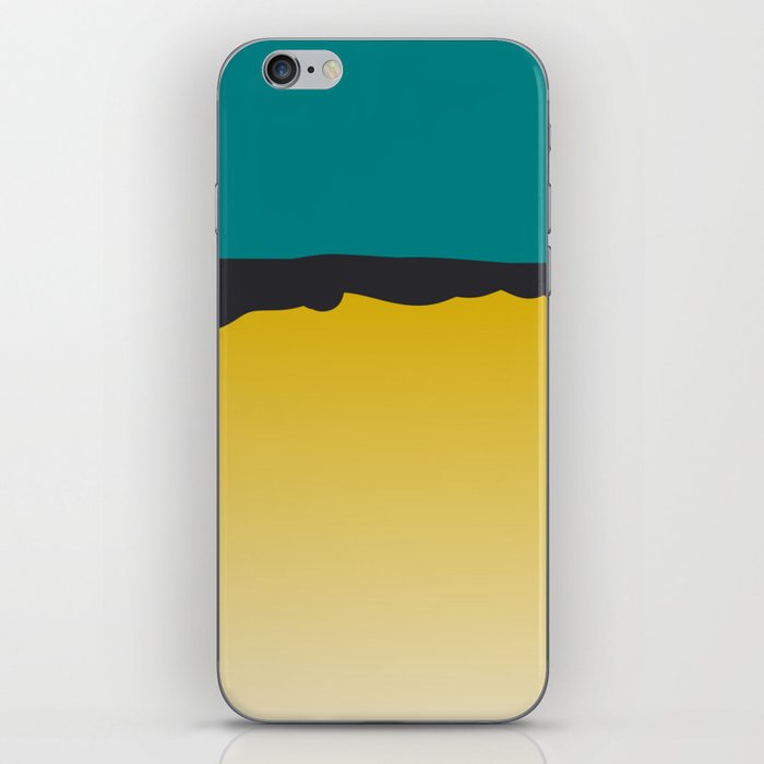 Turquoise Black Yellow iPhone Skin