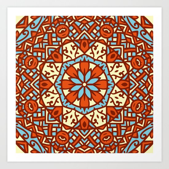Abstract Mandala Flower Decoration 30 Art Print
