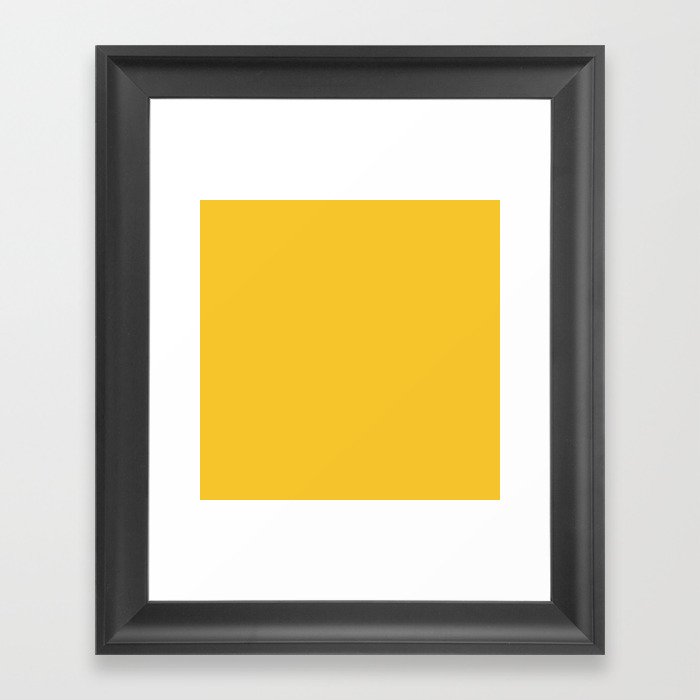 Canary Yellow - Solid Color Collection Framed Art Print