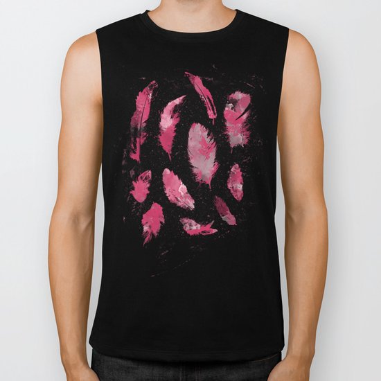 Pink Feathers Biker Tank