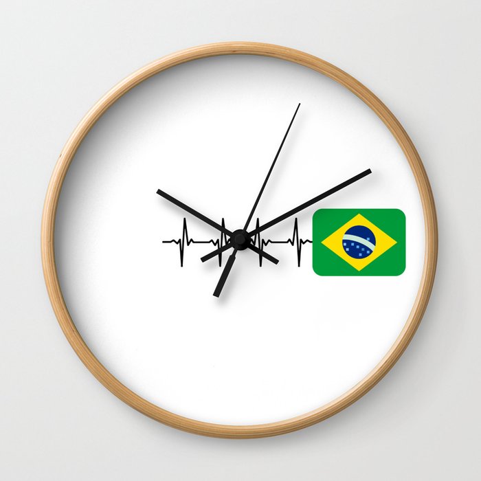 Heartbeat Brazil Wall Clock