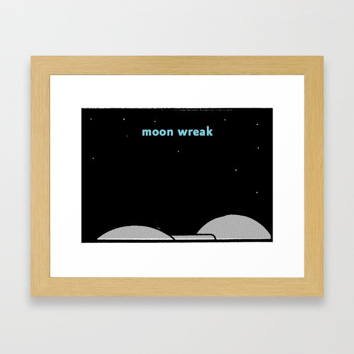 Moon Wreak Framed Art Print