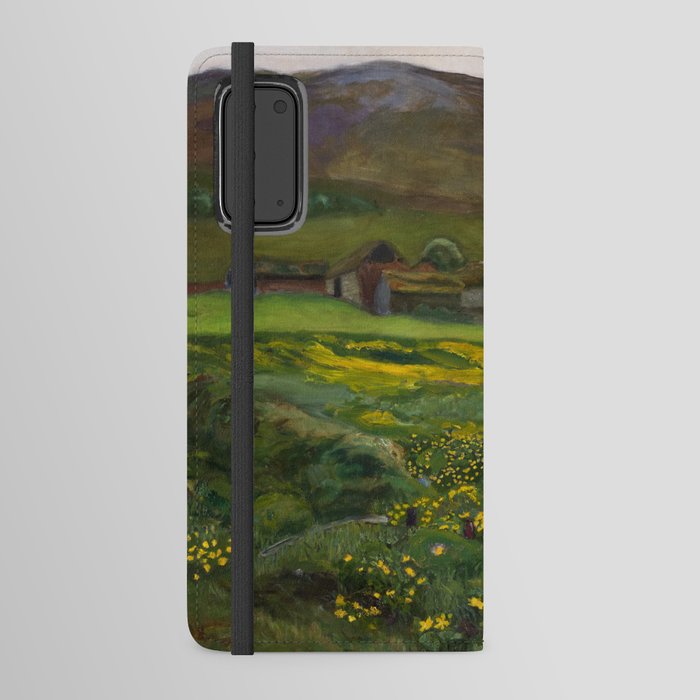 A Night in June and Marigolds, 1902 by Nikolai Astrup Android Wallet Case