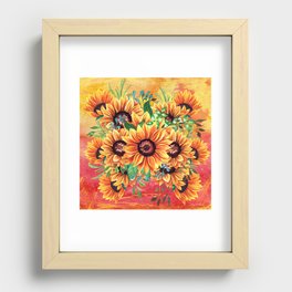 Sunflowers Recessed Framed Print