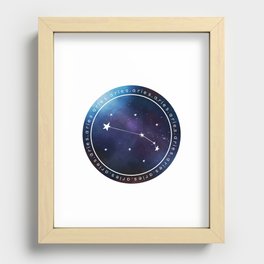 Aries Zodiac | Nebula Circle Recessed Framed Print