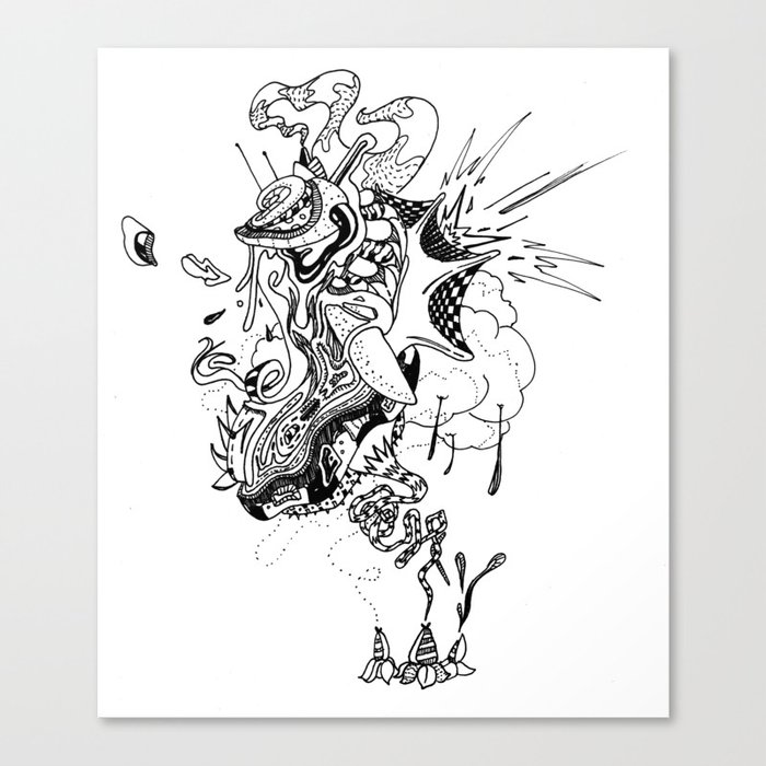Ink Entanglement Canvas Print