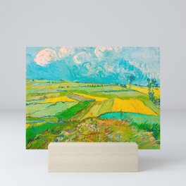 Wheat Fields after the Rain (The Plain of Auvers), July 1890 Oil Painting by Vincent van Gogh Mini Art Print