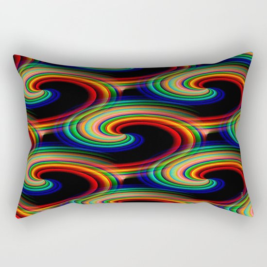 Swirling waves of colors... Rectangular Pillow